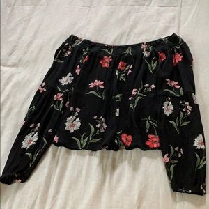 Floral off the shoulder blouse